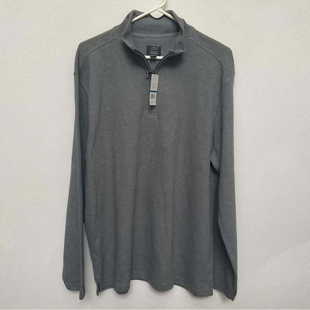 NWT Joe Joseph Abboud Medium Grey Heather Quarter Zip Sweater Size XL